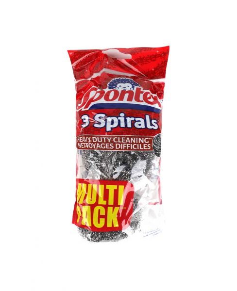 SPONTEX SPIRALS STEEL WOOL 2+1FREE