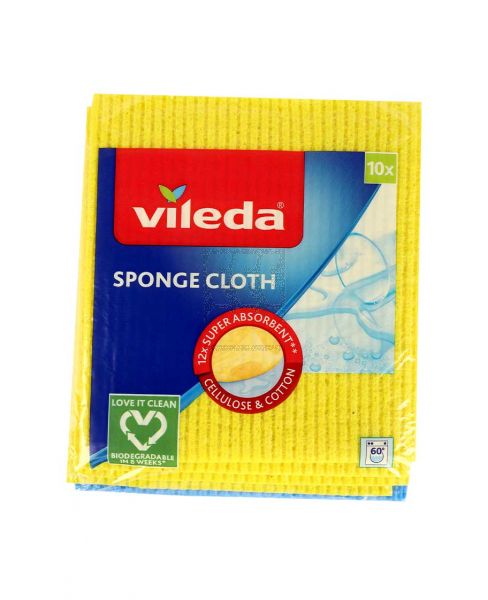 VILEDA SPONGE CLOTH XXL VALUE PACK 10PCS