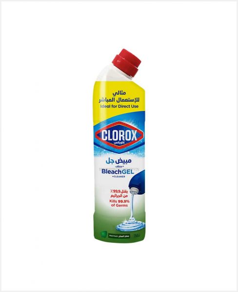 CLOROX GEL THICK BLEACH MINT FRESHNESS 750ML