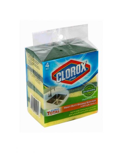 CLOROX TOTAL HEAVY DUTY SPONGE SCOURER 4PCS