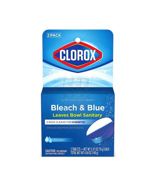 CLOROX TOILET BOWL CLEANER BLUE 2 TABLETS 4.94OZ (140GM)