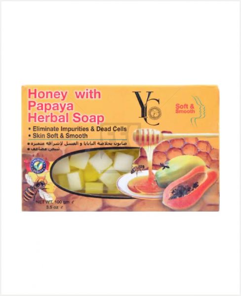 YC HONEY W/ PAPAYA HERBAL SOAP 100GM