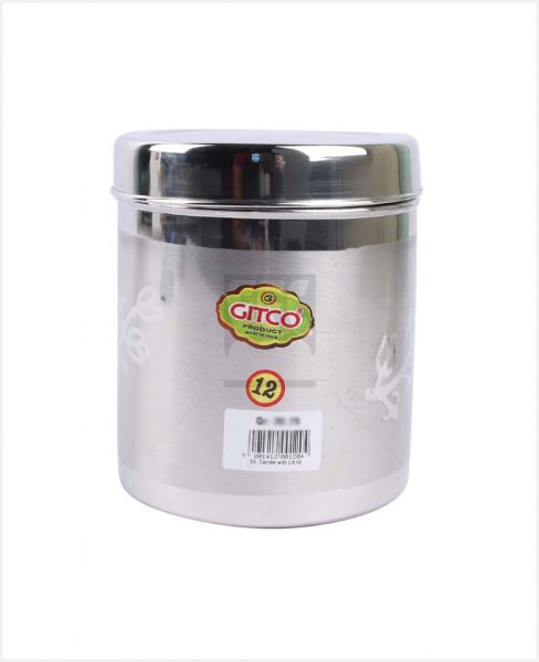 STAINLESS STEEL CANISTER WITH LID #2