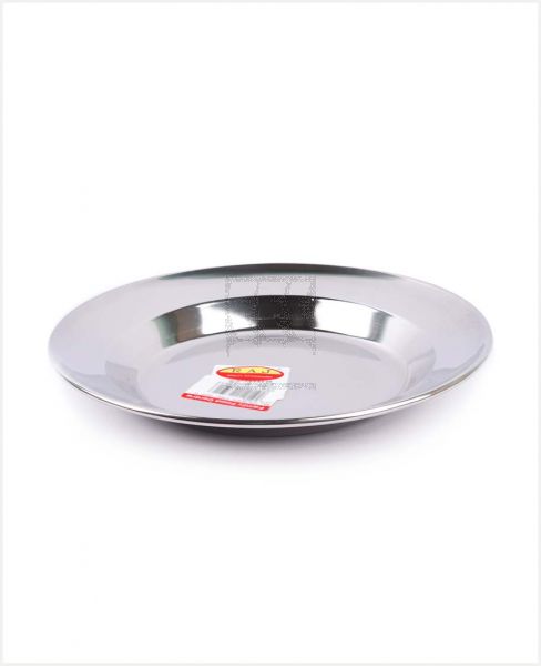 RAJ STAINLESS STEEL SOUP PLATE 8INCH