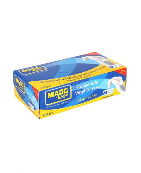 MAOG HOUSEHOLD VINYL GLOVES MEDIUM