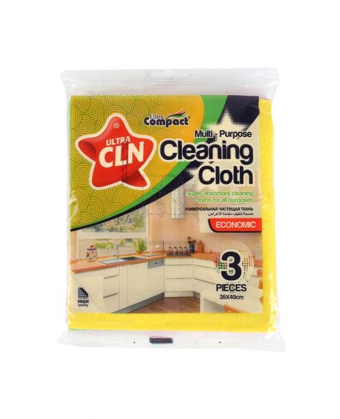 ULTRA COMPACT CLEANING CLOTH 3PCS 34X40CM