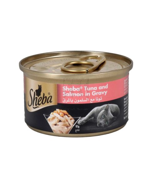 SHEBA FLAKED TUNA TOPPED WITH SALMON 85GM
