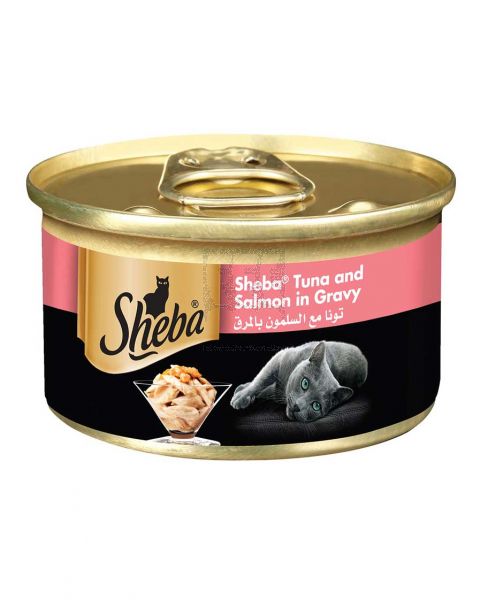 SHEBA FLAKED TUNA TOPPED WITH SALMON 85GM