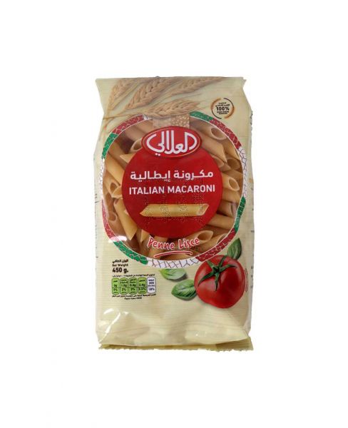 AL ALALI ITALIAN MACARONI PENNE LISCE 99 450GM