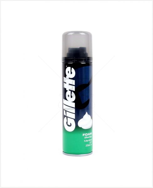 GILLETTE MENTHOL SHAVING FOAM 200ML #GG010