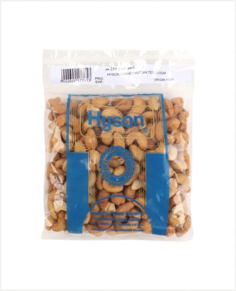 HYSON CASHEW NUTS SALTED 250GM.