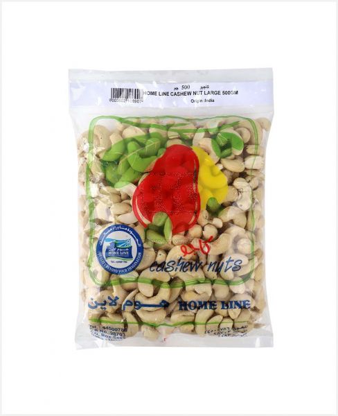 HOME LINE CASHEW NUTS LARGE 500GM