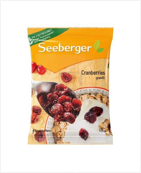 SEEBERGER DRIED CRANBERRIES 125GM