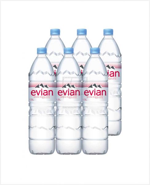 EVIAN MINERAL WATER 1.5LTR X 6PCS PACK