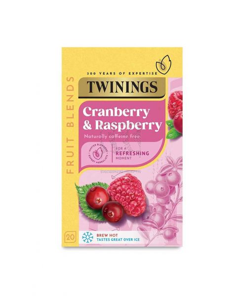 TWINING CRANBERRY AND RASPBERRY TEA BAGS 20PCS 40GM