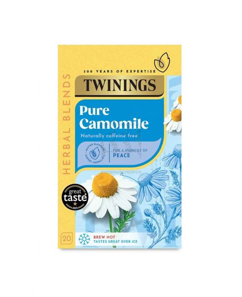 TWININGS HERBAL BLEND PURE CAMOMILE TEA BAGS 20PCS 30GM