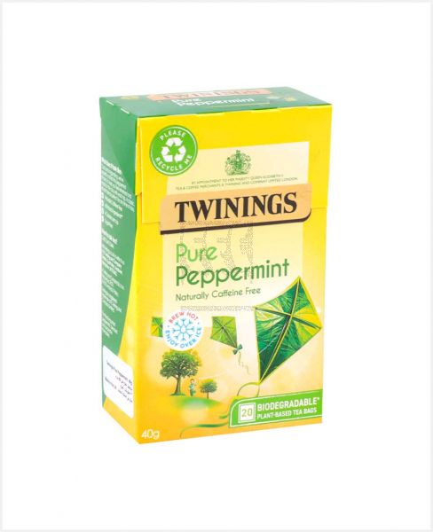 TWININGS PURE PEPPERMINT TEA BAGS 20PCS 40GM