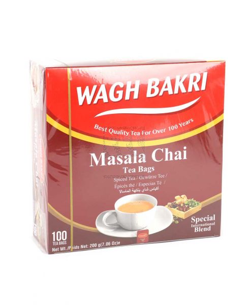 WAGH BAKRI MASALA CHAI TEA BAGS 100'SX2GM (200GM)