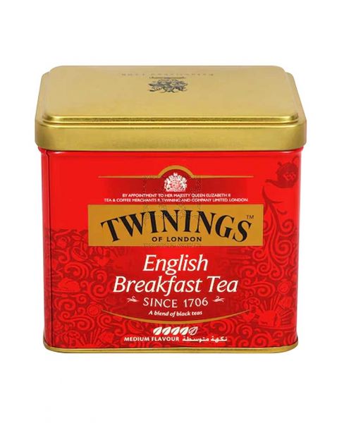 TWININGS ENGLISH BREAKFAST BLACK TEA (TIN) 200GM