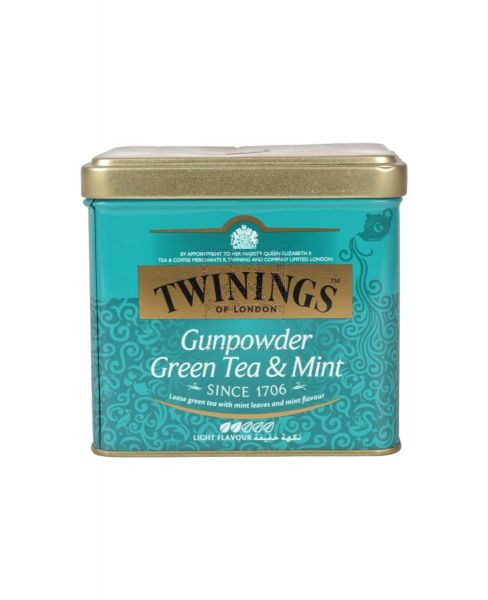 TWININGS GOLD GUNPOWDER GREEN TEA & MINT (TIN) 200GM