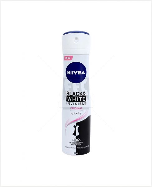 NIVEA INVISIBLE BLACK&WHITE DEO SPRAY FOR WOMEN 150ML #82237