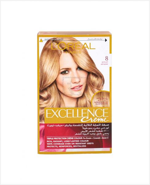 L'OREAL EXCELLENCE CREME LIGHT BLONDE 8