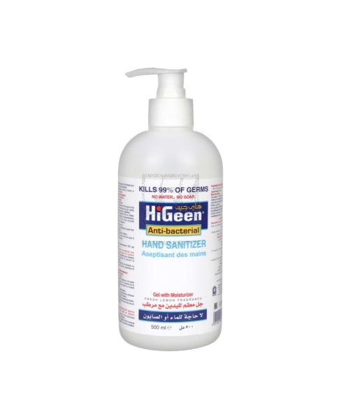 HI-GEEN ANTI BACTERIAL HAND SANITIZER GEL 500ML
