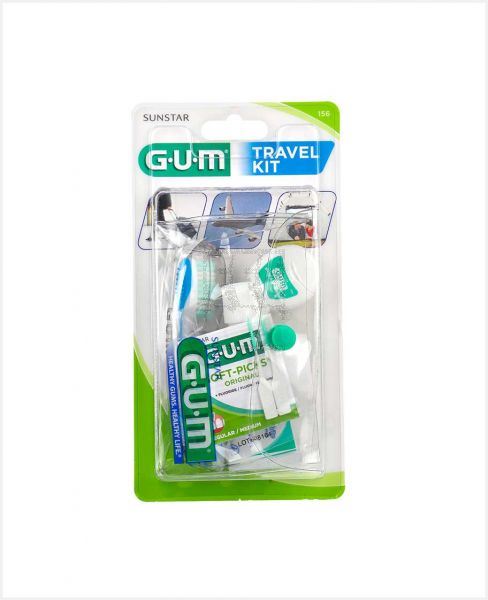 GUM SUNSTAR TRAVEL KIT (TBRUSH/DENTAL FLOSS/TPASTE) #156