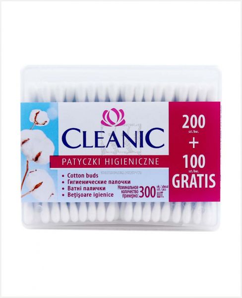 CLEANIC COTTON BUDS 200'S+100'S