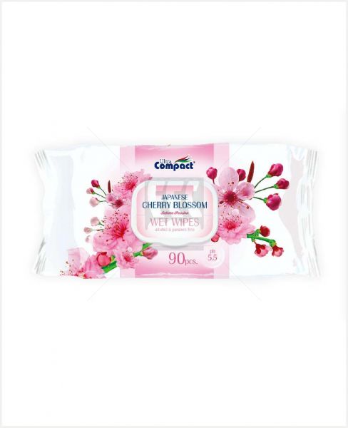 ULTRA COMPACT JAPANESE CHERRY BLOSSOM WET WIPES 90PCS