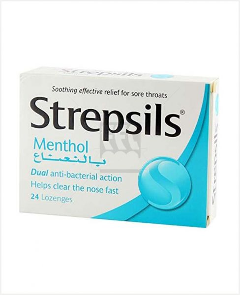 STREPSILS MENTHOL ANTISEPTIC 24LOZENGES