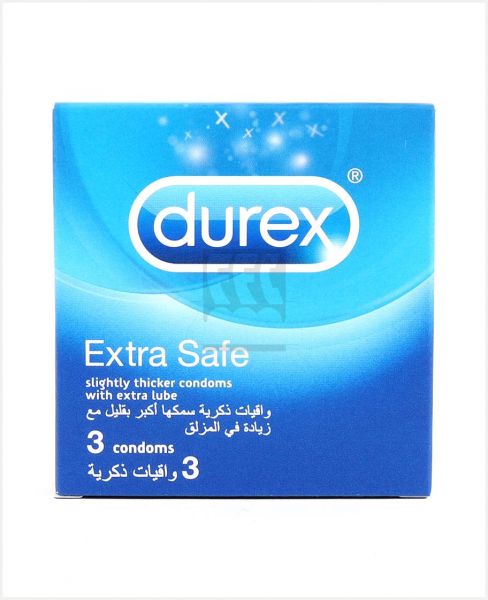 DUREX EXTRA SAFE SLIGHTLY THICKER CONDOMS 3PCS
