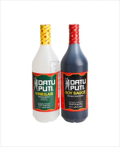 DATU PUTI VINEGAR 1LTR+SOY SAUCE 1LTR