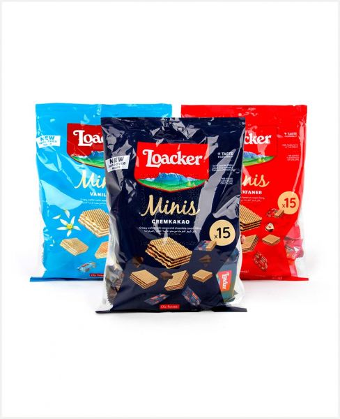 LOACKER WAFER MINIS ASSORTED 150GM X 2PCS S/OFFER