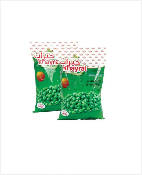 KHAYRAT GREEN PEAS 400GM TWIN PACK S/OFFER