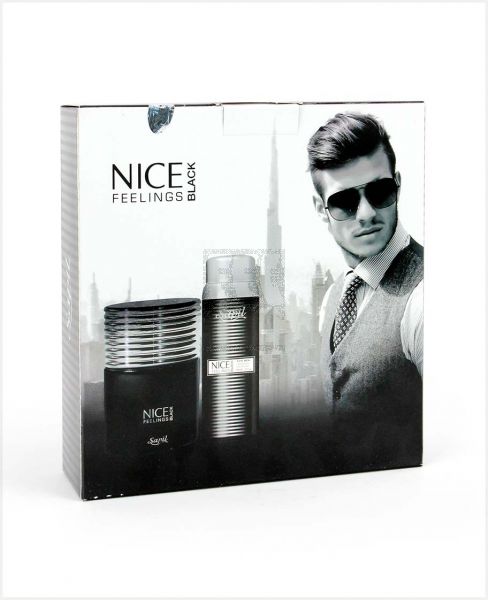 SAPIL NICE FEELINGS BLACK EDT 75ML+DEO SPRAY 150ML GIFT SET