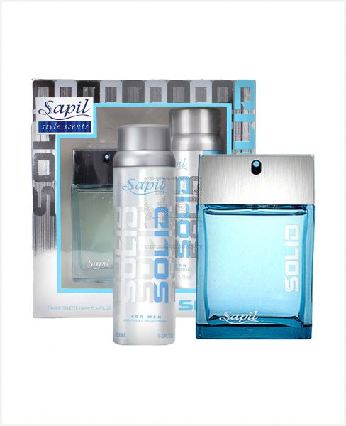 SAPIL SOLID EDT SPRAY 100ML+DEO 150ML GIFT SET