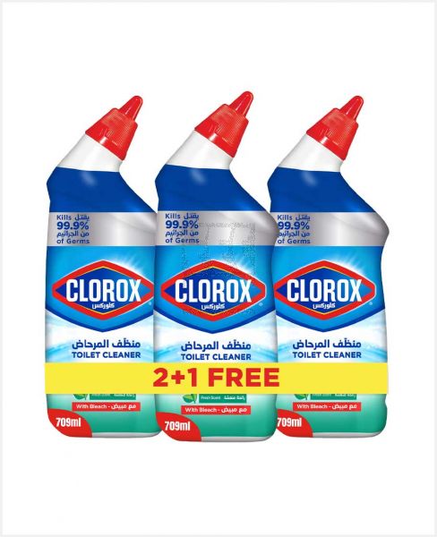 CLOROX TOILET CLEANER FRESH SCENT 709ML (2+1FREE)