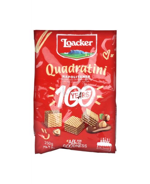 LOACKER QUADRATINI NAPOLITANER WAFER 250GM