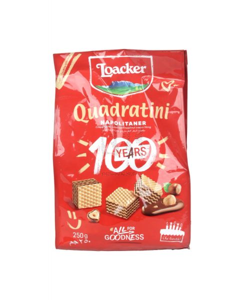 LOACKER QUADRATINI NAPOLITANER WAFER 250GM