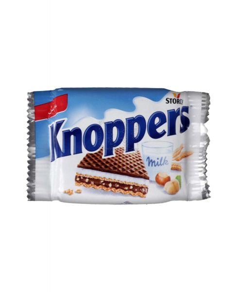 STORCK KNOPPERS MILK-HAZELNUT WAFER 25GM