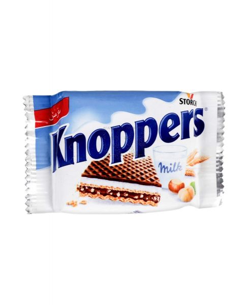 STORCK KNOPPERS MILK-HAZELNUT WAFER 25GM