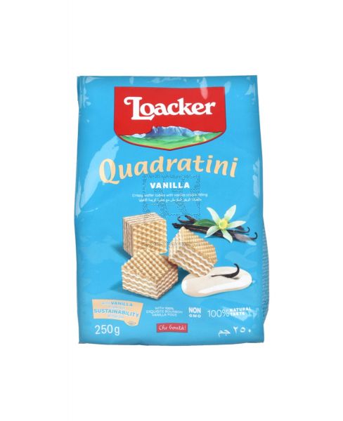 LOACKER QUADRATINI VANILLA 250GM
