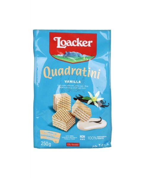 LOACKER QUADRATINI VANILLA 250GM