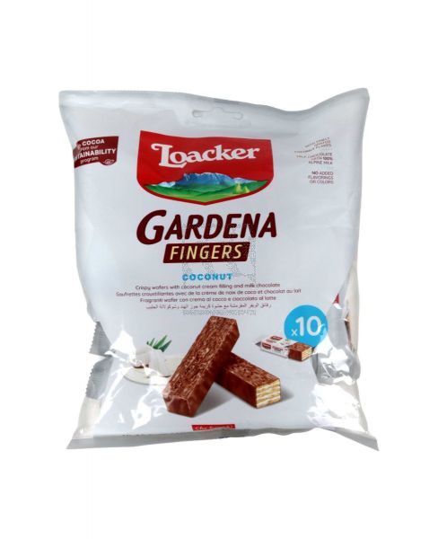 LOACKER GARDENA FINGERS COCONUT 125GM