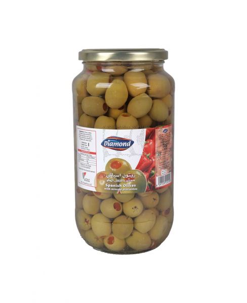 DIAMOND SPANISH G/OLIVES STUFFED W/ PIMENTOS 595GM