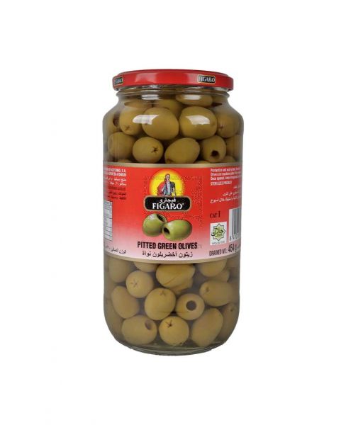 FIGARO PITTED GREEN OLIVES 920GM