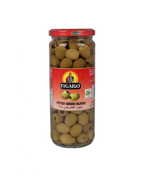 FIGARO PITTED GREEN OLIVES 212GM
