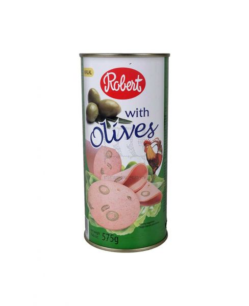 ROBERT CHICKEN LUNCHEON MEAT WITH OLIVE 575GM