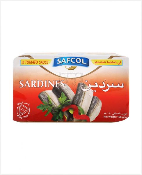 SAFCOL SARDINES IN TOMATO SAUCE 120GM